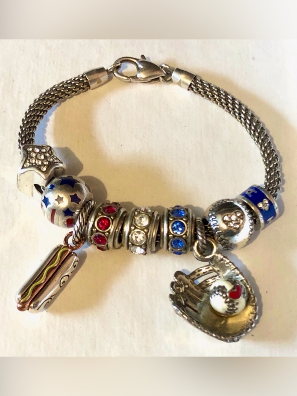 🆕 Brighton Glam Spacer bead Silver with clear big round crystals Retired - Picture 6 of 7